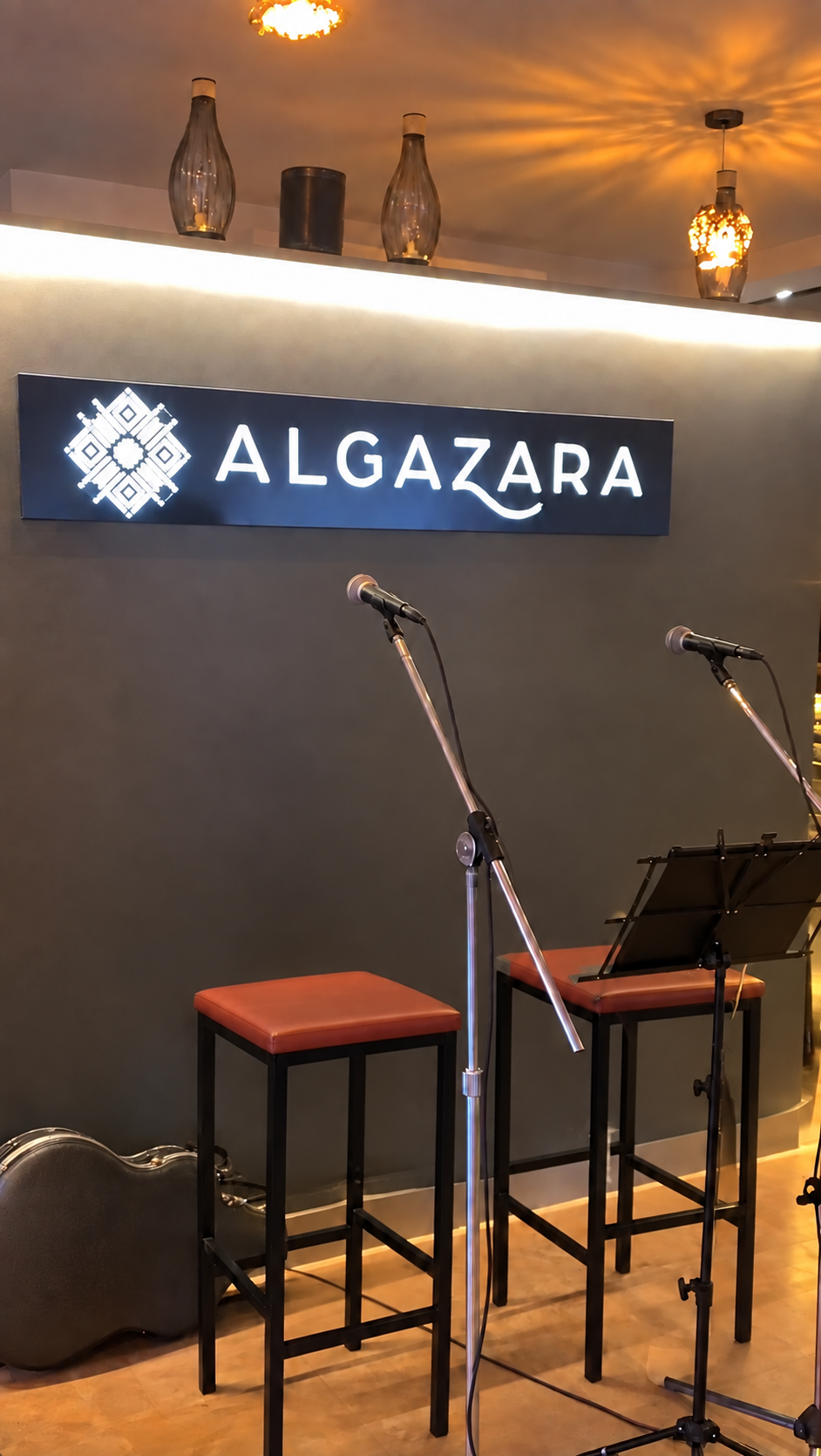 Escenario de Algazara preparado para música en directo